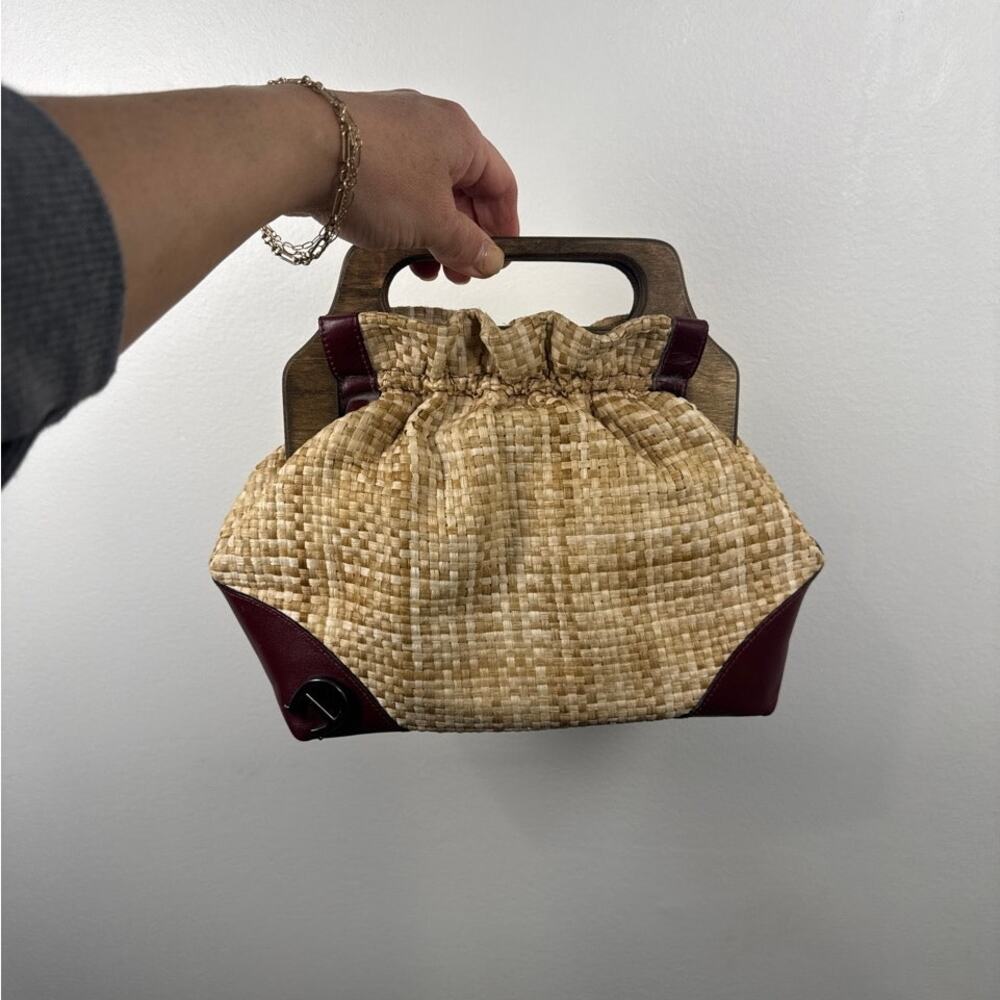 Etienne Aigner VETIENNE AIGNER Vintage Bermuda Woven Top Handle Clutch Rare